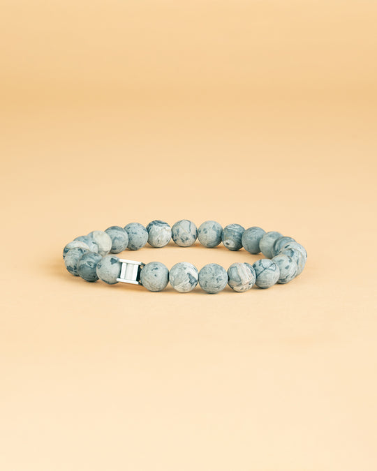 Bracelet with 8mm Matte Jasper stone