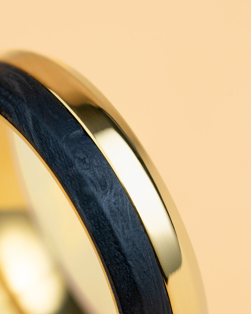 6mm Gold-plated titanium and Carbon ring