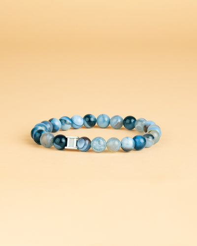 8mm bracelet with Blue Agate stone