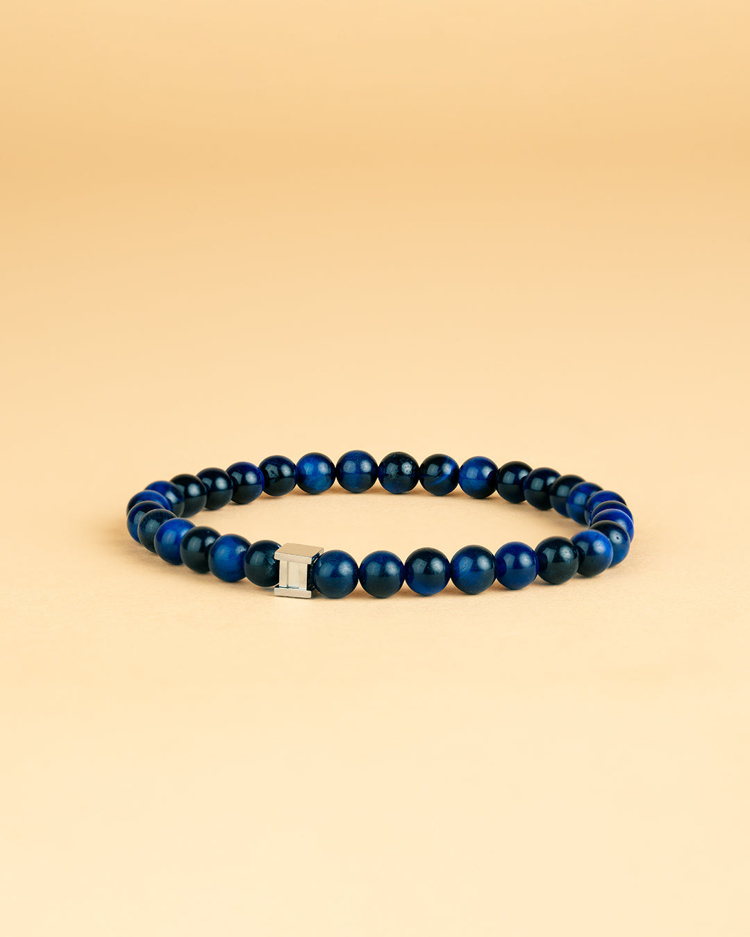 Bracelet with 6mm Blue Tiger Eye stone