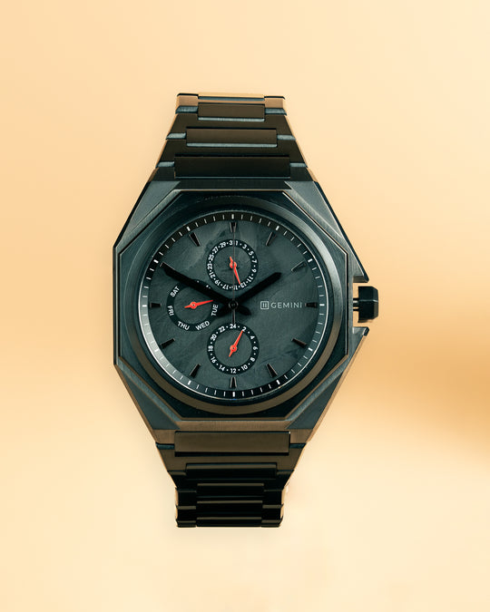 44mm Limited Edition watch with carbon dial and black finish