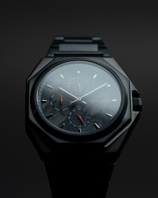 44mm Limited Edition watch with carbon dial and black finish