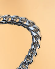 5mm foxtail bracelet in stainless steel with silver finish