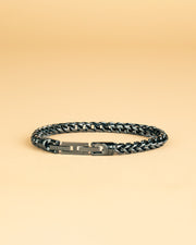 5mm foxtail bracelet in stainless steel with black finish