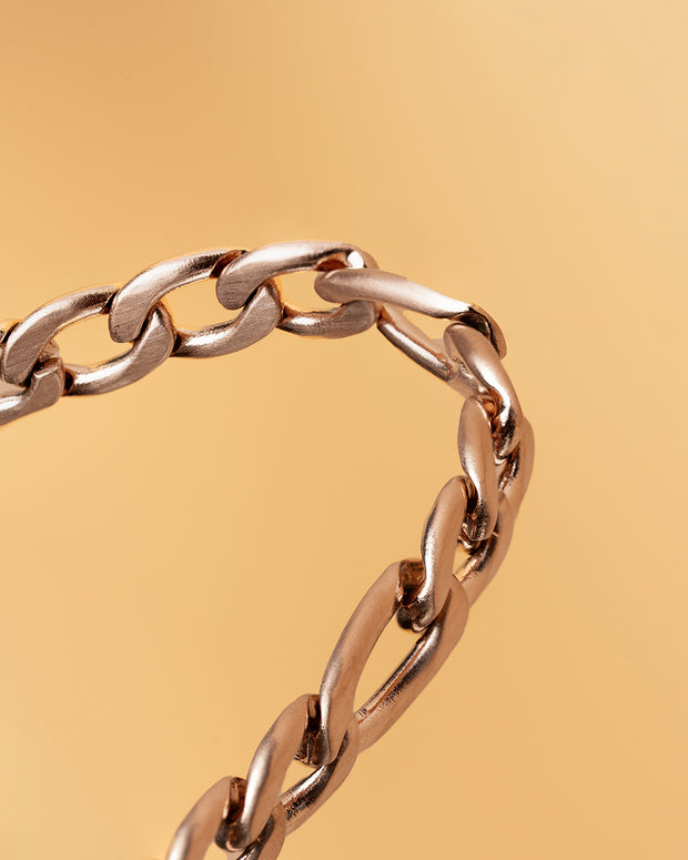 5mm figaro stainless steel chain with bronze plated finish