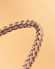 Bracelet de 3mm en acier inoxydable avec finition plaquée bronze