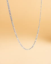 3mm figaro necklace in stainless steel with silver finish