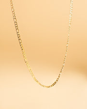 3mm figaro necklace in stainless steel with gold-plated finish