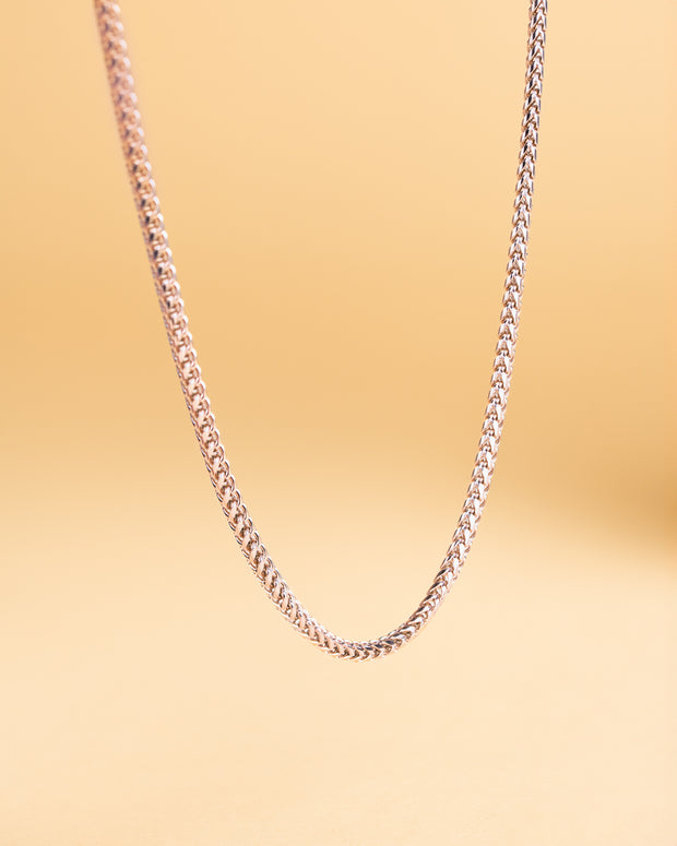 3mm foxtail necklace in stainless steel with a bronze plated finish
