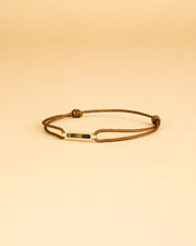 1.5mm Brown nylon bracelet with a Tiger Eye stone