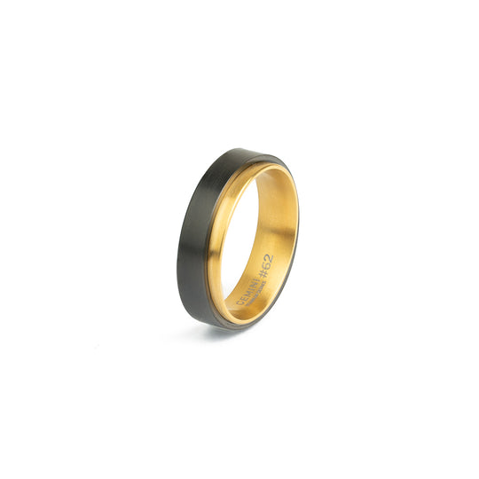 Tweekleurige titanium ring