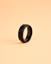 8mm Titanium ring with black on black finish