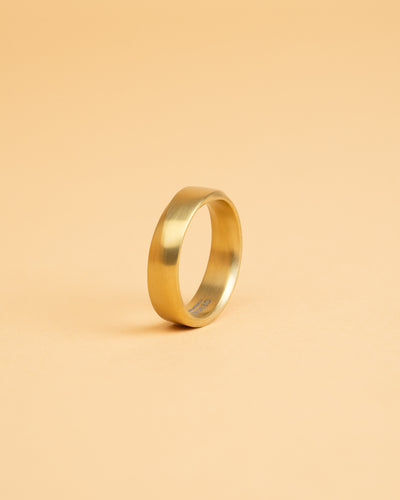 6mm Twisted full Gold-plated Titanium ring