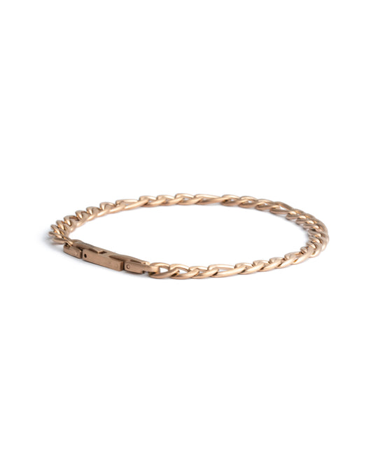 5mm figaro stainless steel chain with bronze plated finish